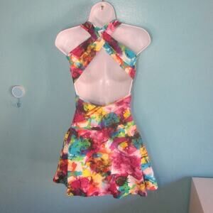 Bluefish Womens "Wonder Full" Open Back Swim Athletic Tennis Dress Size M/L